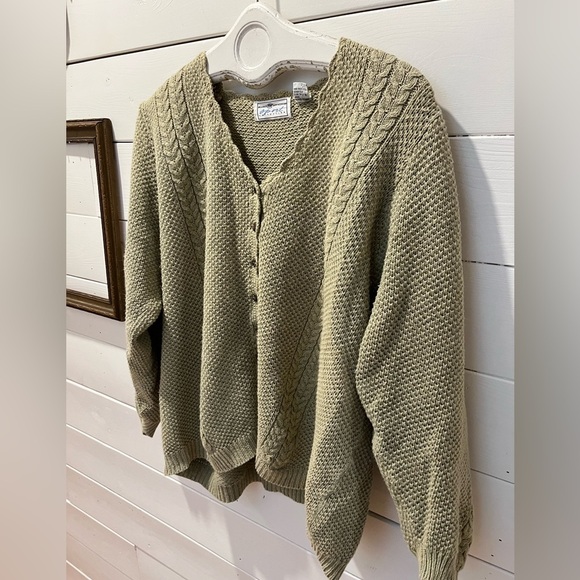 Chunky Olive Cardigan – Maggie Lawrence Sport – Size 22/ - Picture 7 of 8